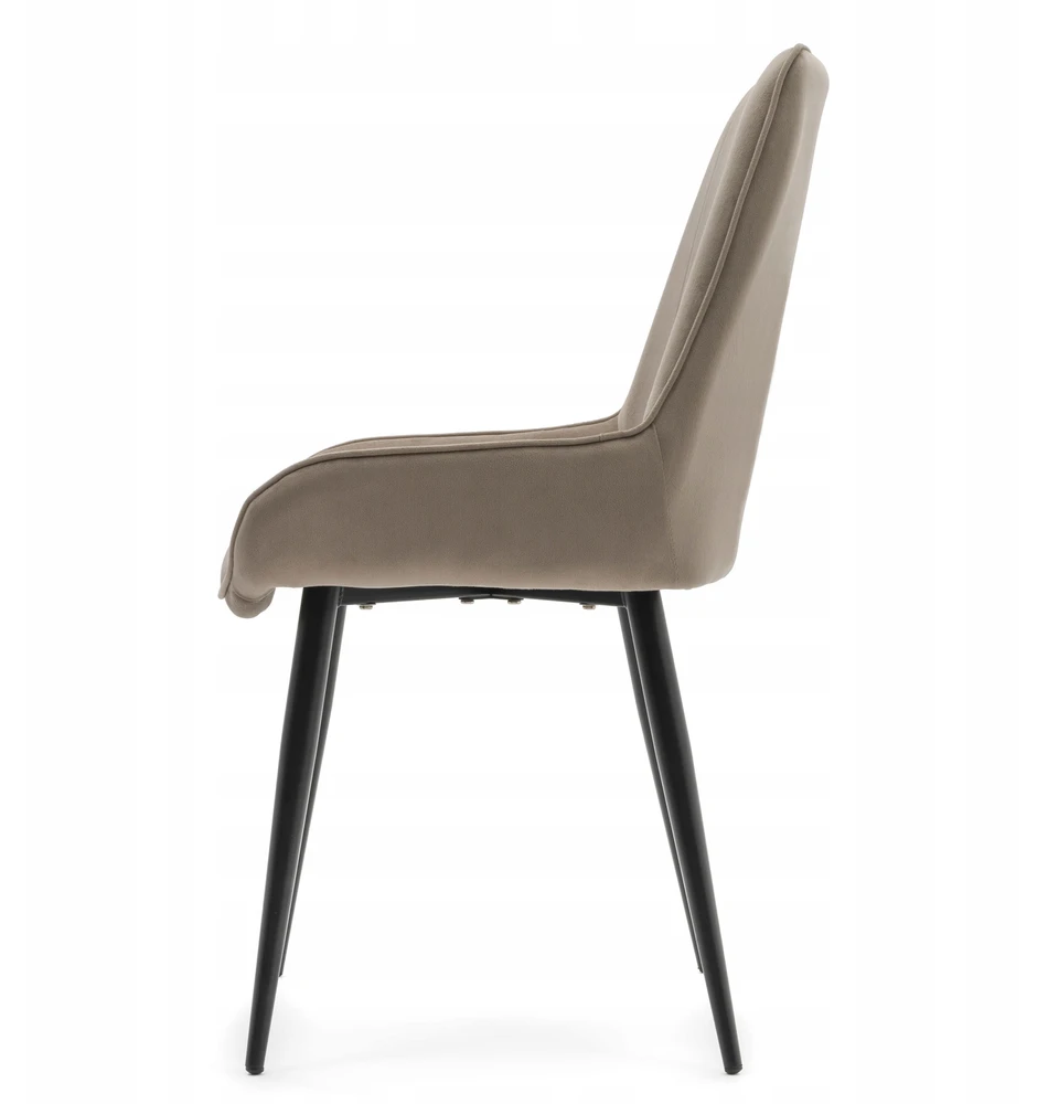 Home Design VELUR MINKŠTA KĖDĖ VALGOJAM, SVEČIAVAI, TAMSIAI BEIGE, GLAMUR, MODERNA