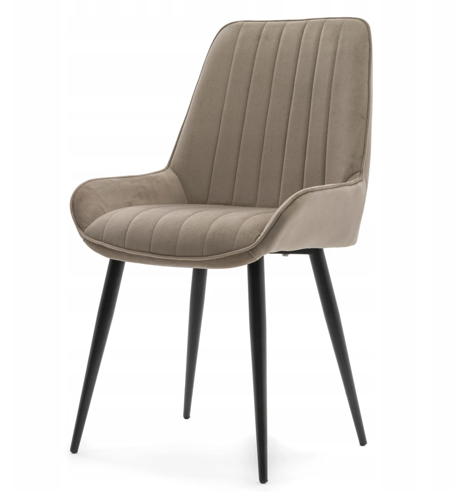 Home Design VELUR MINKŠTA KĖDĖ VALGOJAM, SVEČIAVAI, TAMSIAI BEIGE, GLAMUR, MODERNA