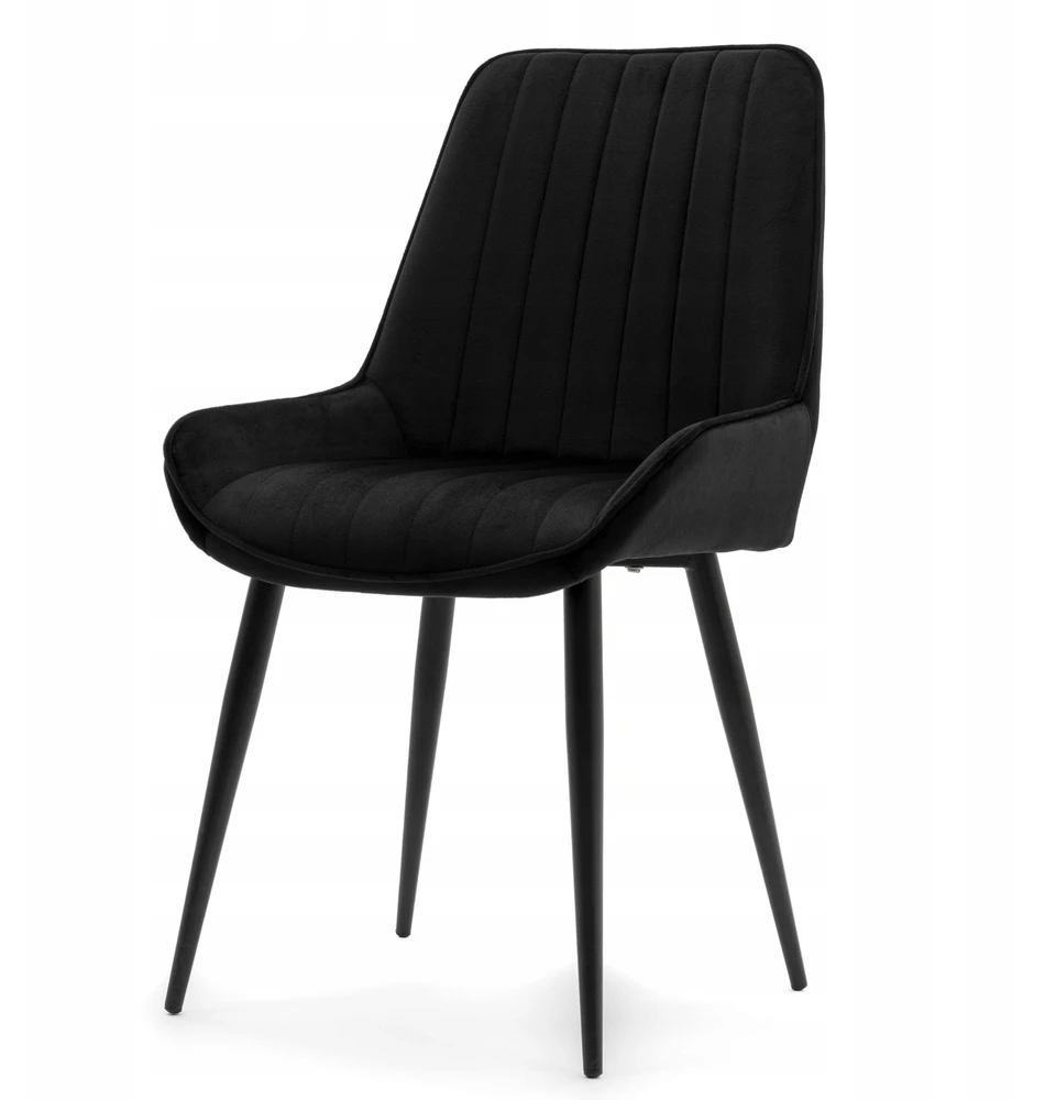 Home Design VELUR MINKŠTA KĖDĖ VALGOMOJE SVETAINEI, Juodas GLAMOUR, MODERNA
