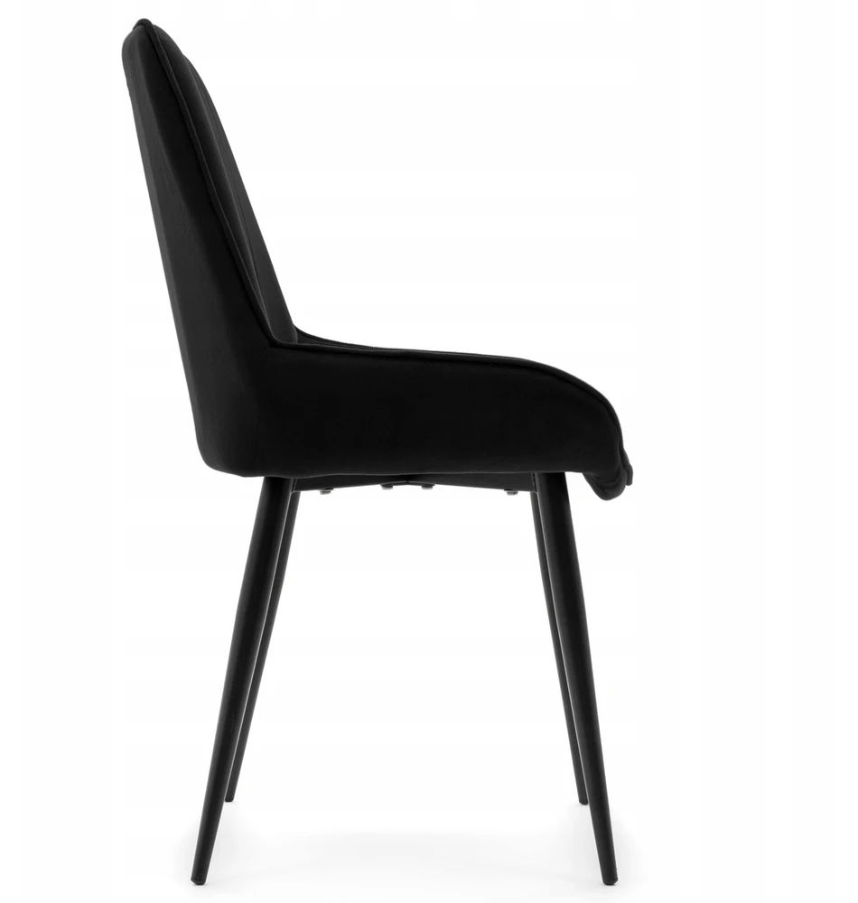 Home Design VELUR MINKŠTA KĖDĖ VALGOMOJE SVETAINEI, Juodas GLAMOUR, MODERNA