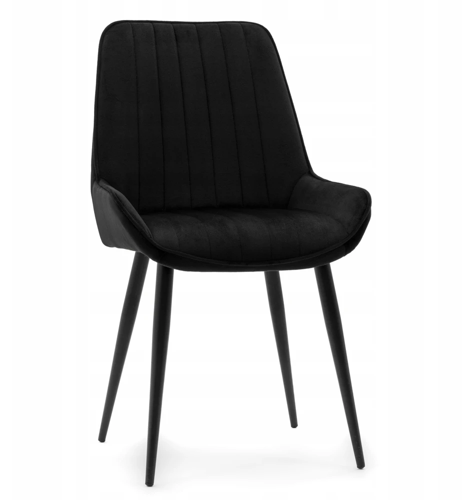 Home Design VELUR MINKŠTA KĖDĖ VALGOMOJE SVETAINEI, Juodas GLAMOUR, MODERNA