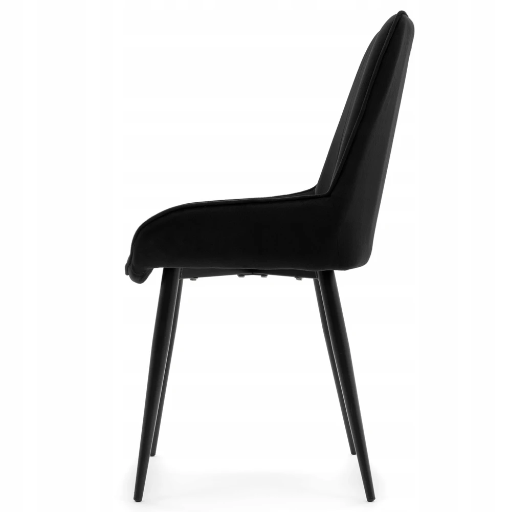 Home Design VELUR MINKŠTA KĖDĖ VALGOMOJE SVETAINEI, Juodas GLAMOUR, MODERNA