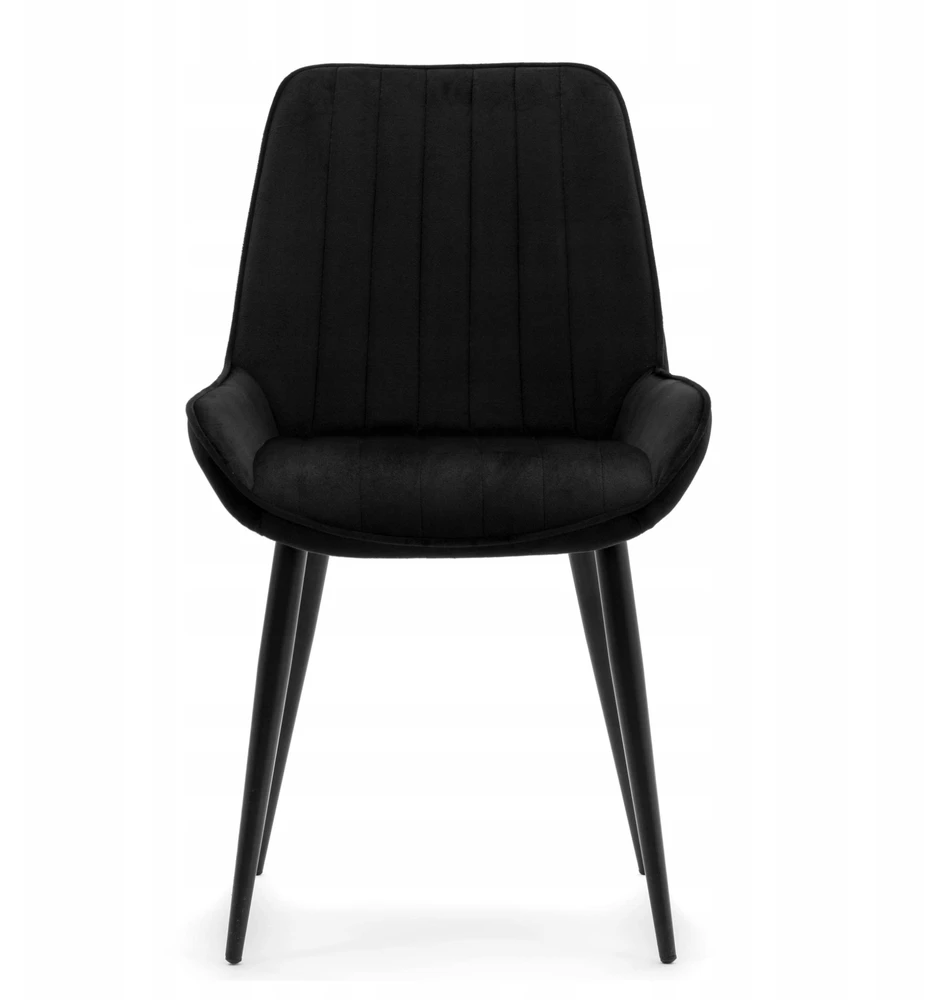 Home Design VELUR MINKŠTA KĖDĖ VALGOMOJE SVETAINEI, Juodas GLAMOUR, MODERNA