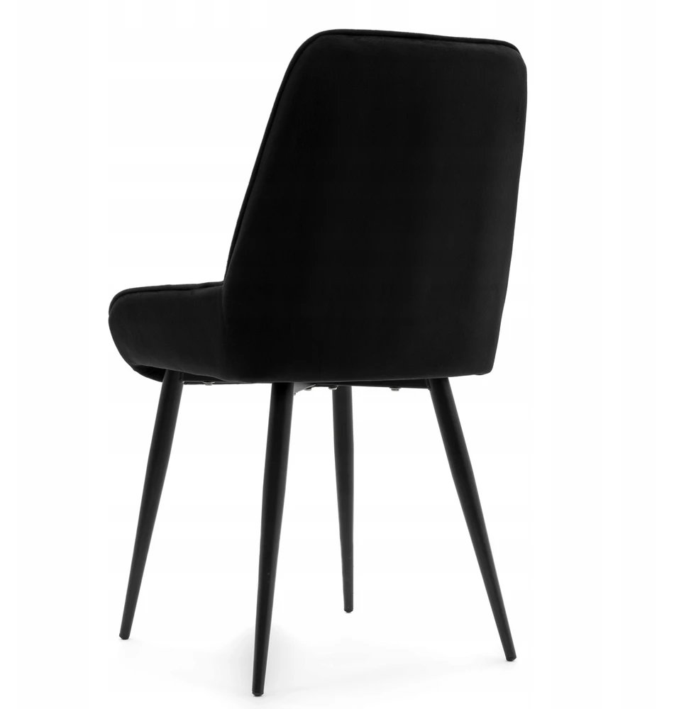 Home Design VELUR MINKŠTA KĖDĖ VALGOMOJE SVETAINEI, Juodas GLAMOUR, MODERNA