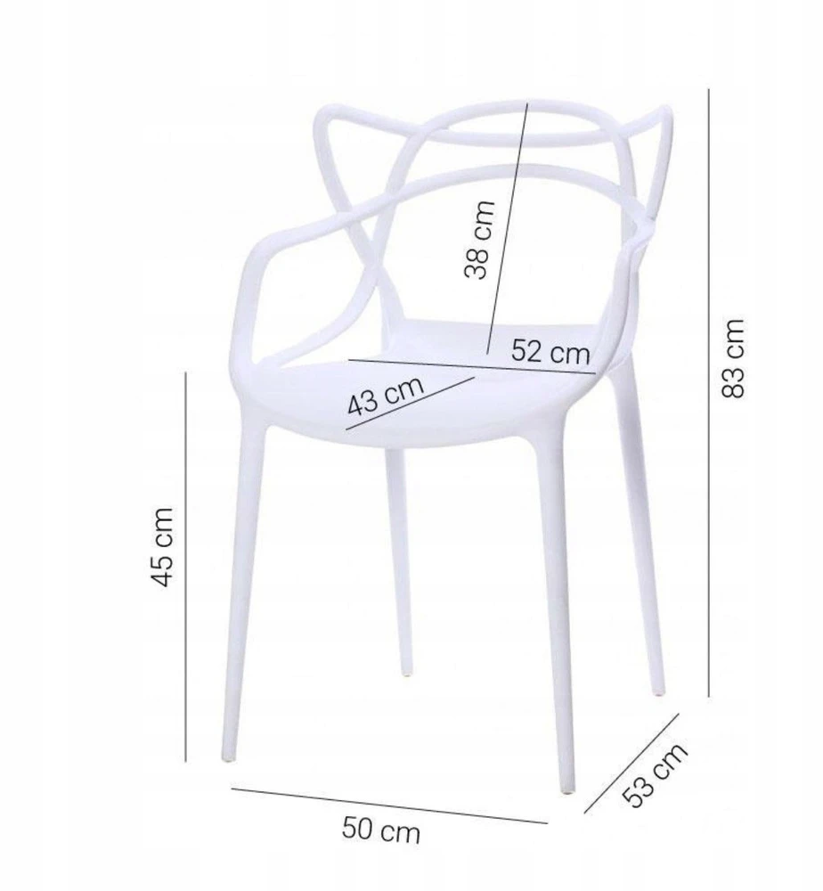 Modernhome Home Select Krzesło Belluno nowoczesne ażurowe balta