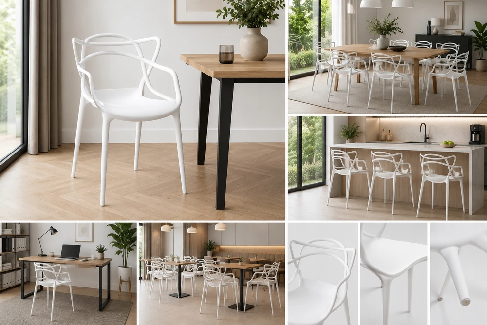 Modernhome Home Select Krzesło Belluno nowoczesne ażurowe balta