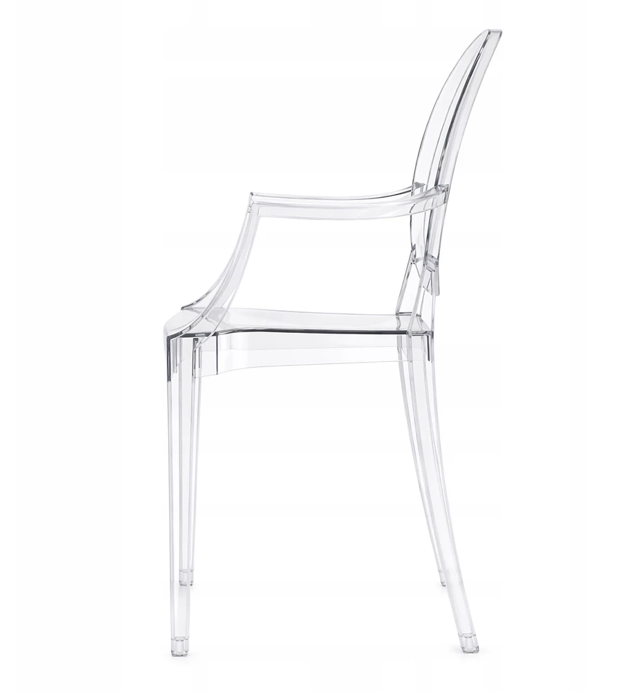 Home Select Springos Krzesło transparentne LOUIS su podłokietnikami glamour skaidrus jadalni