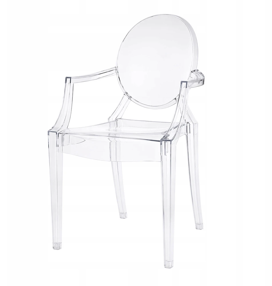 Home Select Springos Krzesło transparentne LOUIS su podłokietnikami glamour skaidrus jadalni