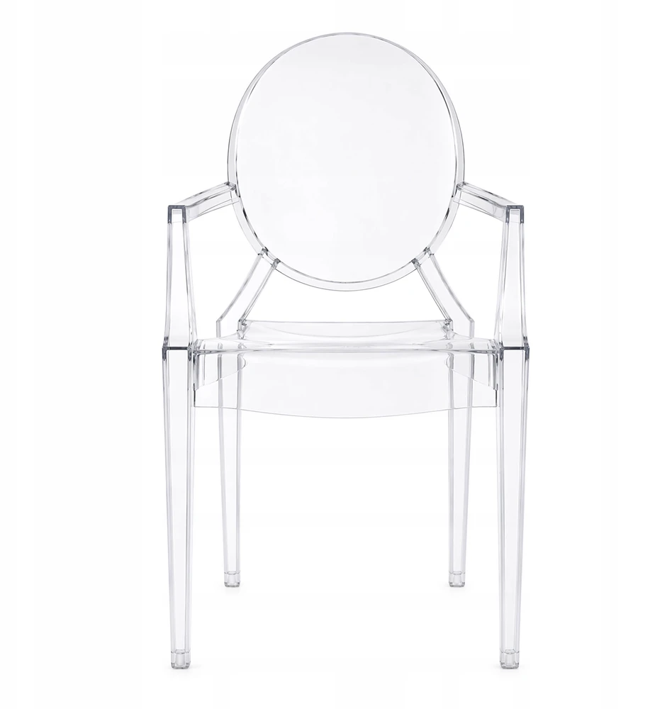 Home Select Springos Krzesło transparentne LOUIS su podłokietnikami glamour skaidrus jadalni