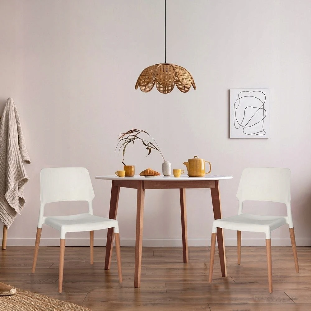 Fromm & Starck Home Select TARCENTO moderni kėdė, balta + medinės kojos