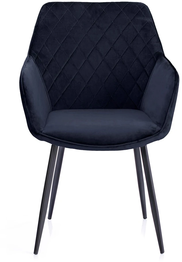 Homede Tamsiai mėlyna, elegantiška, minkšta valgomojo kėdė