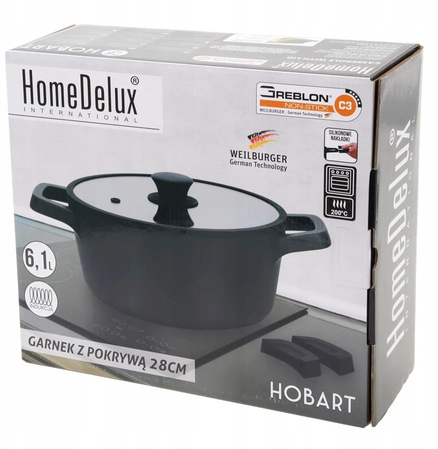 Pixel Homedelux 28 CM AUKŠČIO PUODAS SU DANČIU DANGIU DUJOS GREBLON C3 6,1l