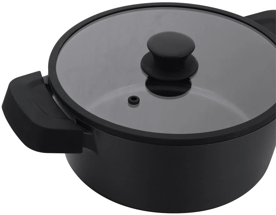 Homedelux PUODAS 20 CM SU DANGIU INDUKCINIŲ DUJŲ GREBLON C3 SILIKONINIAI DANGALAI 2,3L