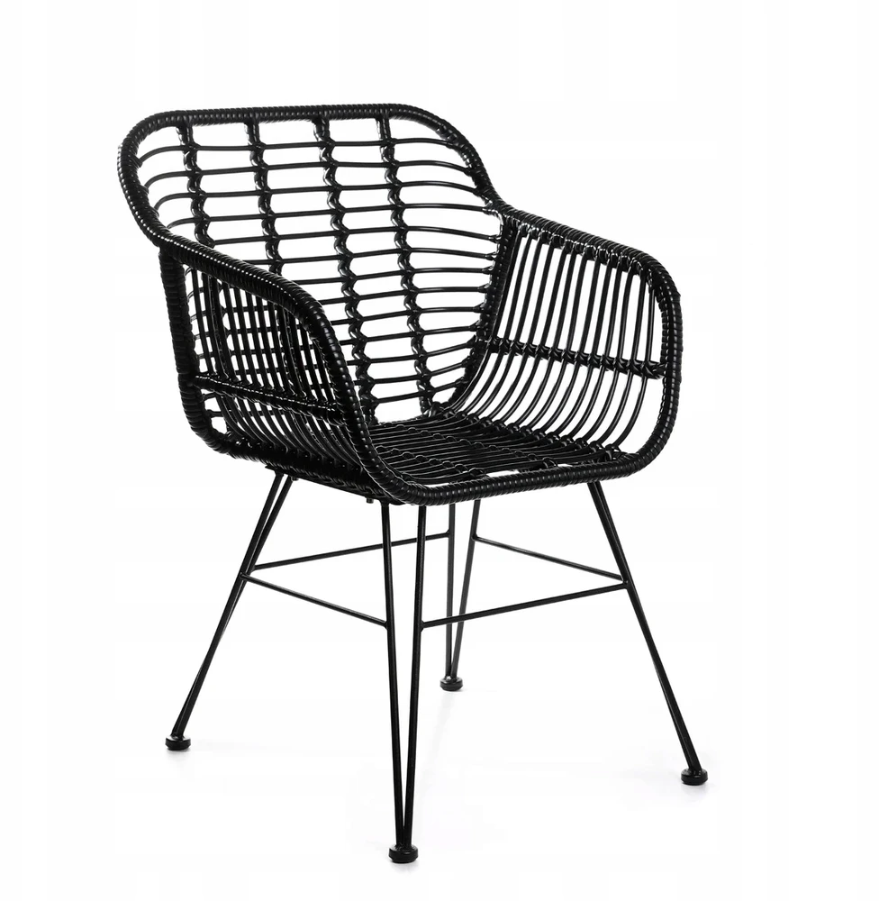 Homla JARDIN Juoda austa kėdė 57x62x81 cm