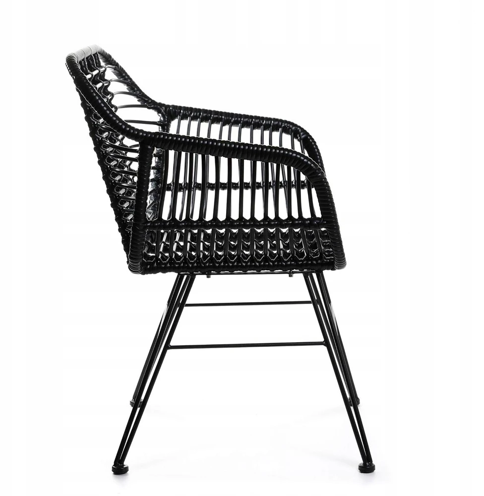 Homla JARDIN Juoda austa kėdė 57x62x81 cm