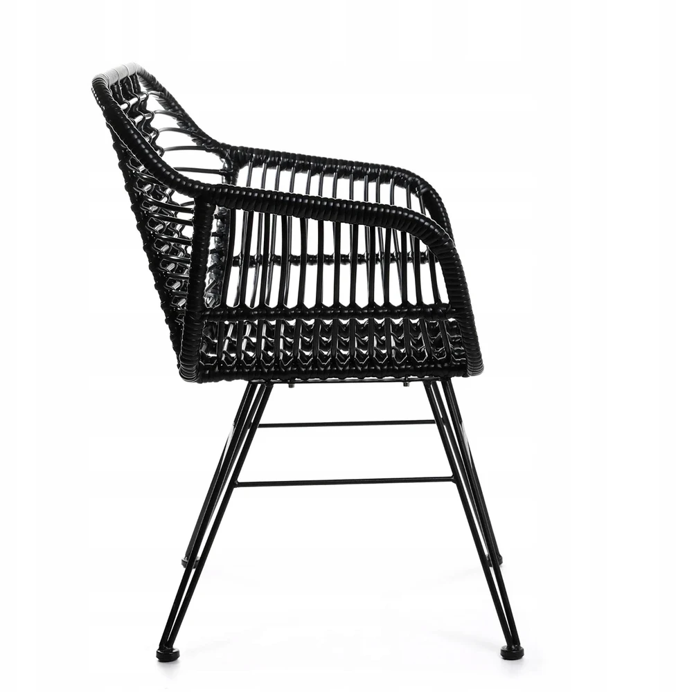Homla JARDIN Juoda austa kėdė 57x62x81 cm