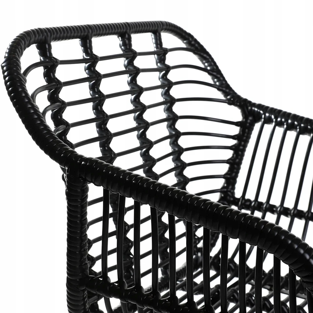 Homla JARDIN Juoda austa kėdė 57x62x81 cm