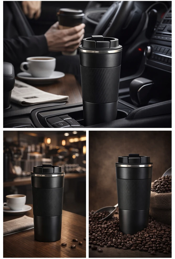 Thermo mug Homla DIONE Juodas, 510 ml
