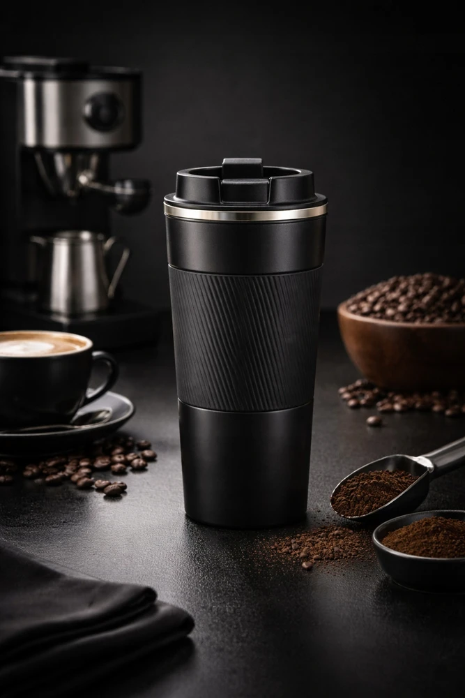 Thermo mug Homla DIONE Juodas, 510 ml