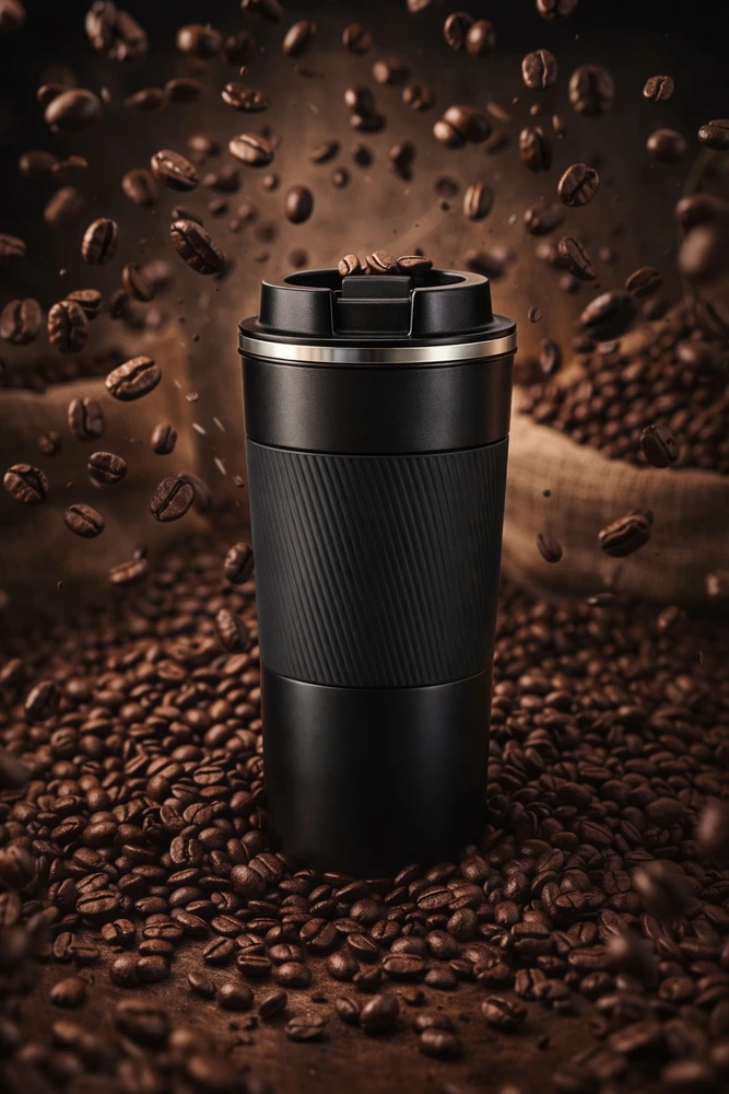 Thermo mug Homla DIONE Juodas, 510 ml