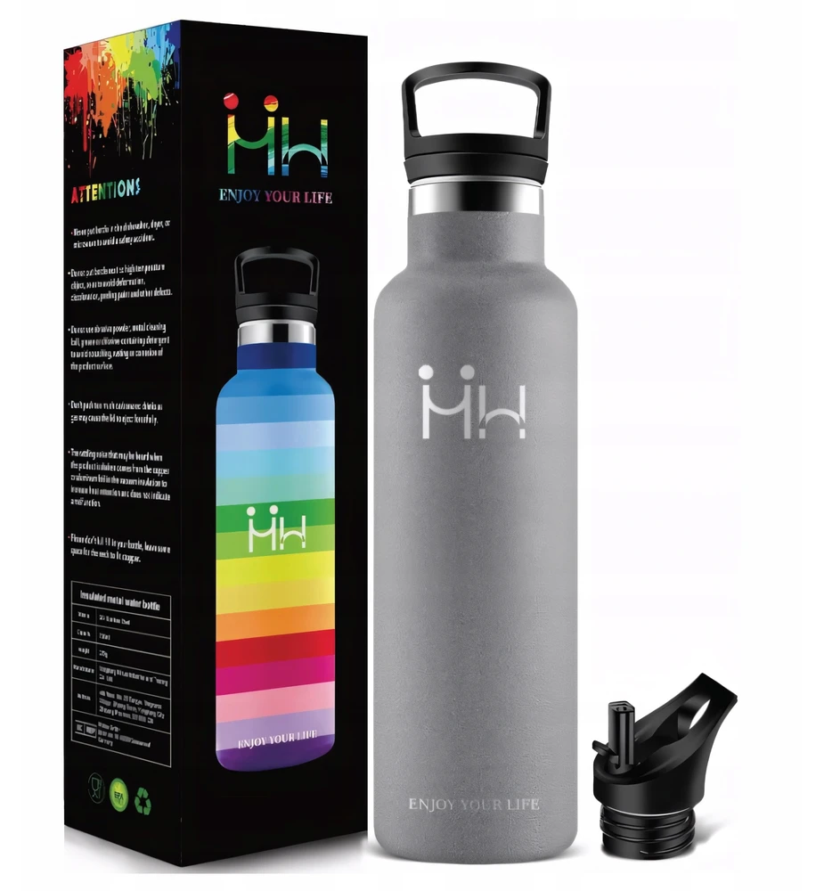 honeyholly Thermal Bottle 500ml Vanduo Bottle Termoso plieno puodelis gėrimams Kava arbata