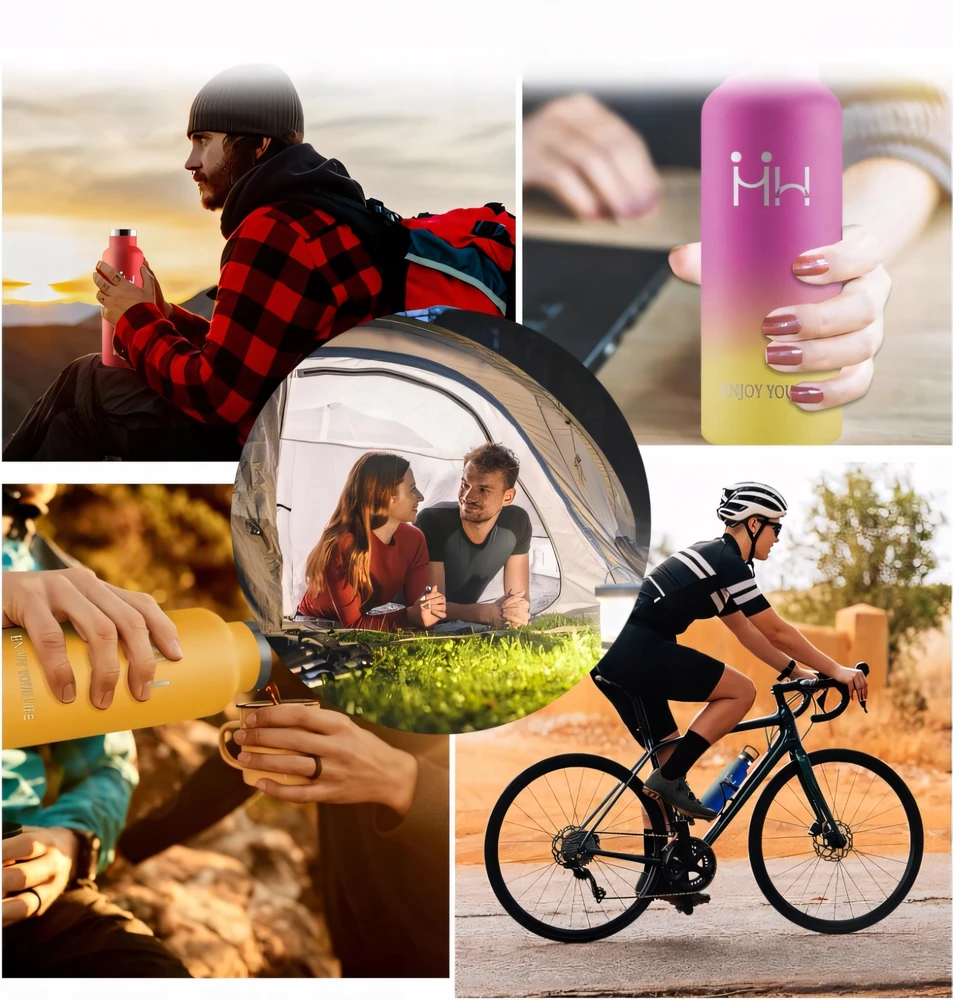 honeyholly Thermal Bottle 500ml Vanduo Bottle Termoso plieno puodelis gėrimams Kava arbata