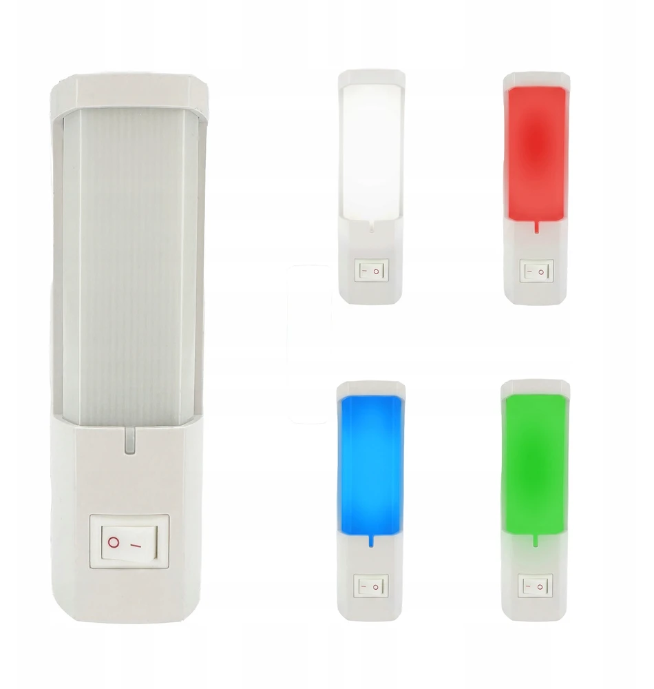 HOROZ Lampka Nocna Wtykowa LED 0,4W DORA Mix Barw (Baltas/Czerw/Ziel/Nieb)