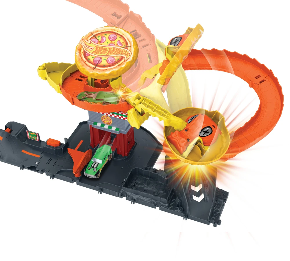 Mattel HOT WHEELS CITY rinkinys – Gyvatė picerijoje (HTN81)