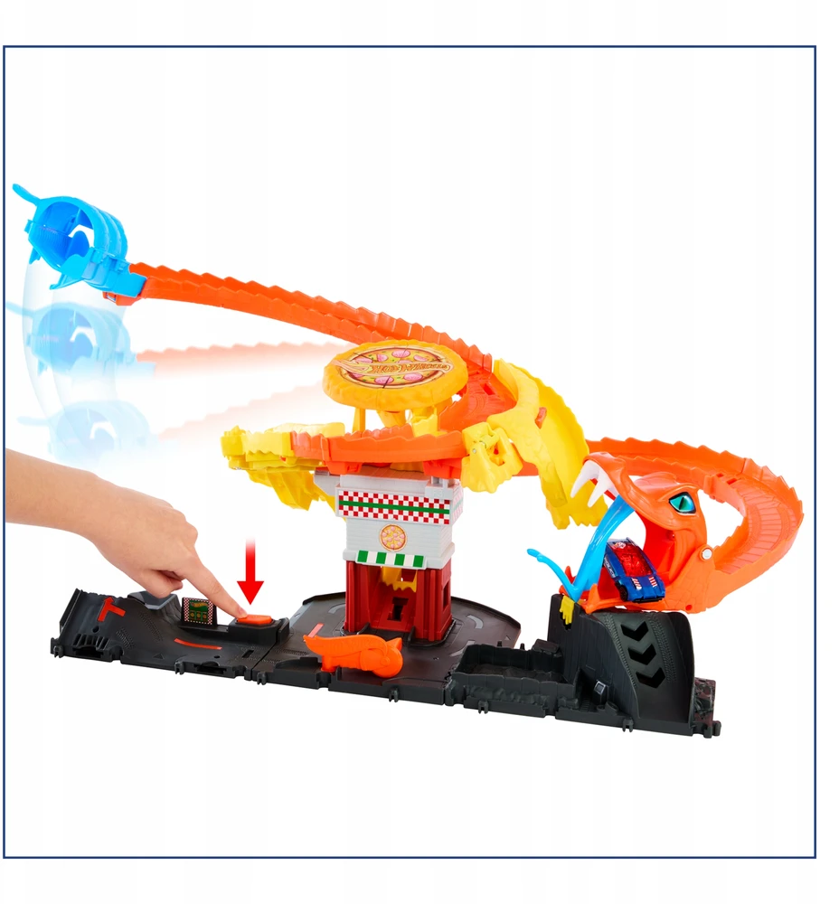 Mattel HOT WHEELS CITY rinkinys – Gyvatė picerijoje (HTN81)