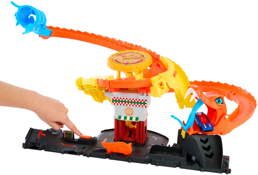 Mattel HOT WHEELS CITY rinkinys – Gyvatė picerijoje (HTN81)