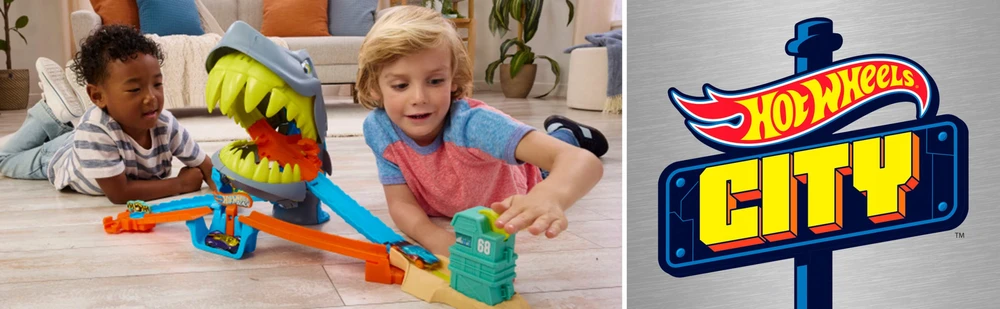 Mattel HOT WHEELS CITY rinkinys – Ryklio paplūdimio trasa (JHL96)