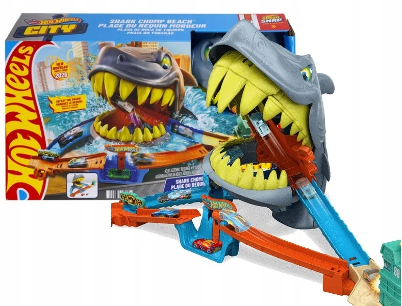 Mattel HOT WHEELS CITY rinkinys – Ryklio paplūdimio trasa (JHL96)