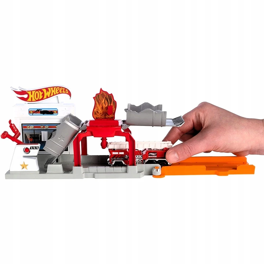 „Hot Wheels Track“ automobilių rinkinys FIRE STOTYJE Puikiai tinka dovanai