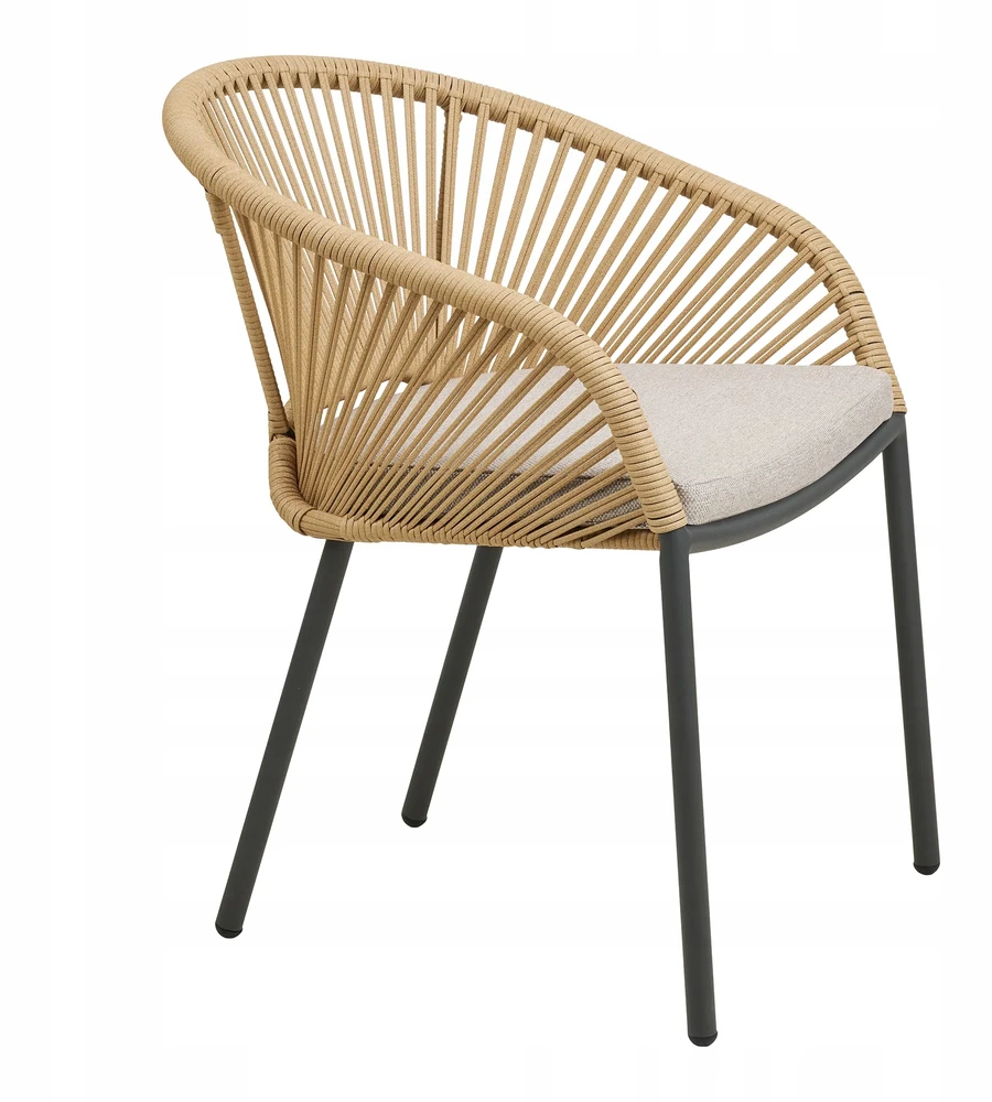 House Nordic Valgomojo kėdė Novella, 63.5x57.5x77 cm, smėlio spalvos, aliuminis