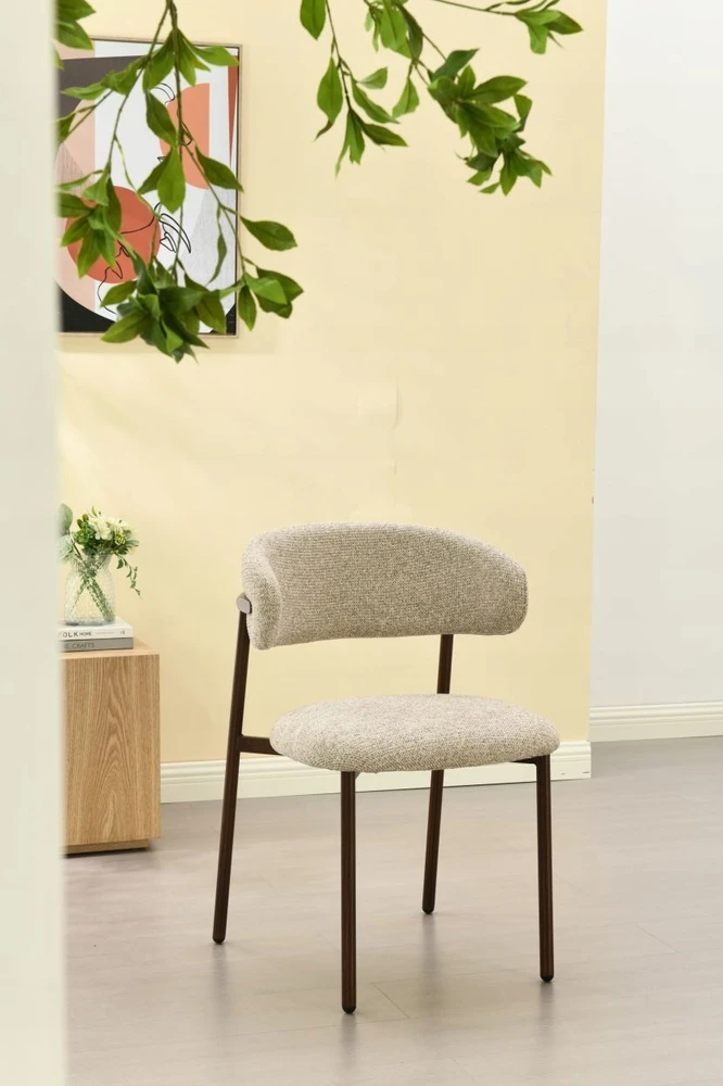 Howhomely Moderni ZOYA kėdė valgomajam, svetainei, kava GLAM, minkšta SCANDI