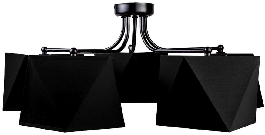 Howhomely Żyrandol Lampa sufitowa do sypialni pokoju salonu LOFT GLAMOUR juoda