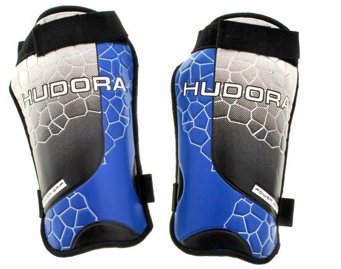 Hudora Power Grip futbolo apsaugai, mėlyni ir balti, 71567