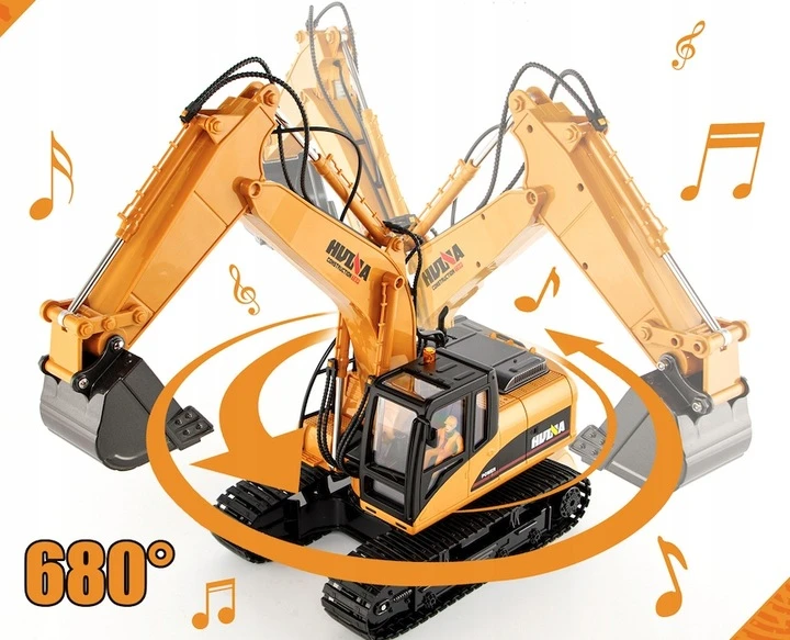 Huina Toys METALINIS VIŠKINIS EKSKAVAVIMAS HUINA 1535 NUOTOLIUOJU VALDOMAS RC ŽAISLAS