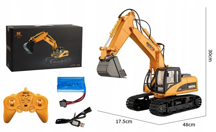 Huina Toys METALINIS VIŠKINIS EKSKAVAVIMAS HUINA 1535 NUOTOLIUOJU VALDOMAS RC ŽAISLAS
