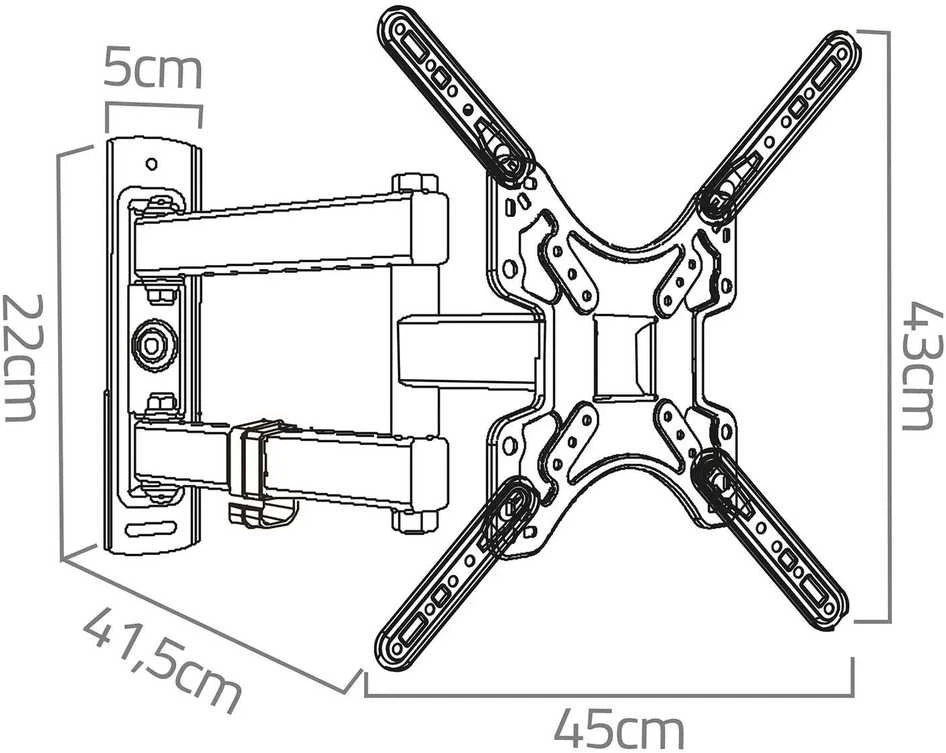 „Humberg“ 17–56 colių televizoriaus laikiklis, 30 kg