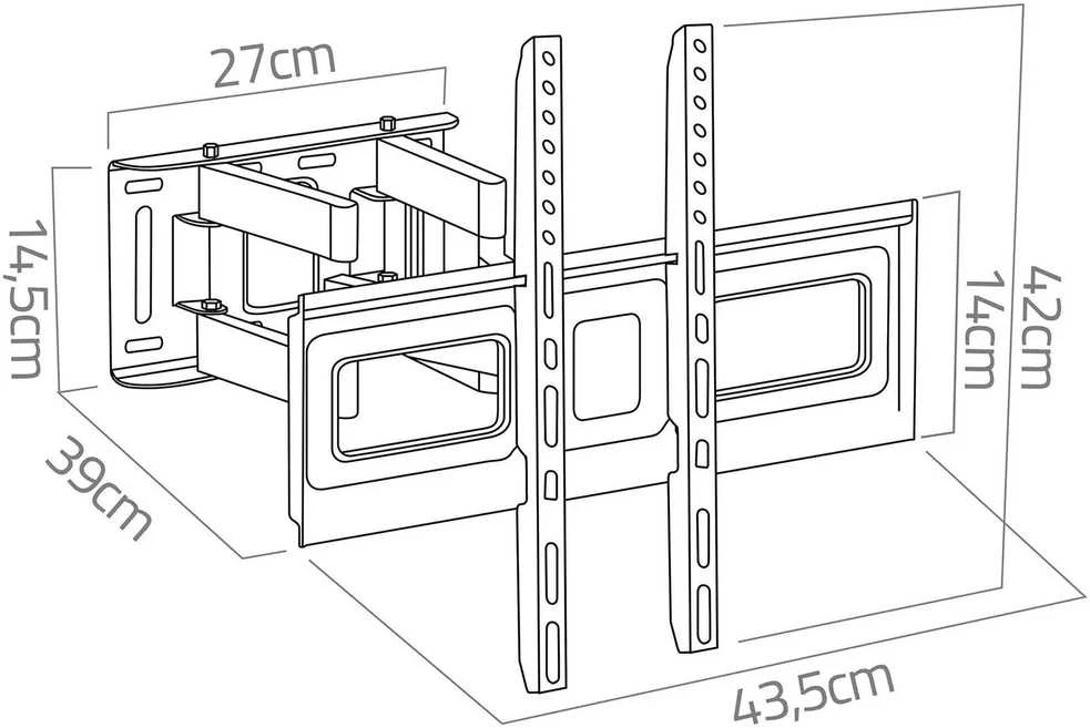 „Humberg“ 70 kg televizoriaus laikiklis 32–80 colių televizoriui