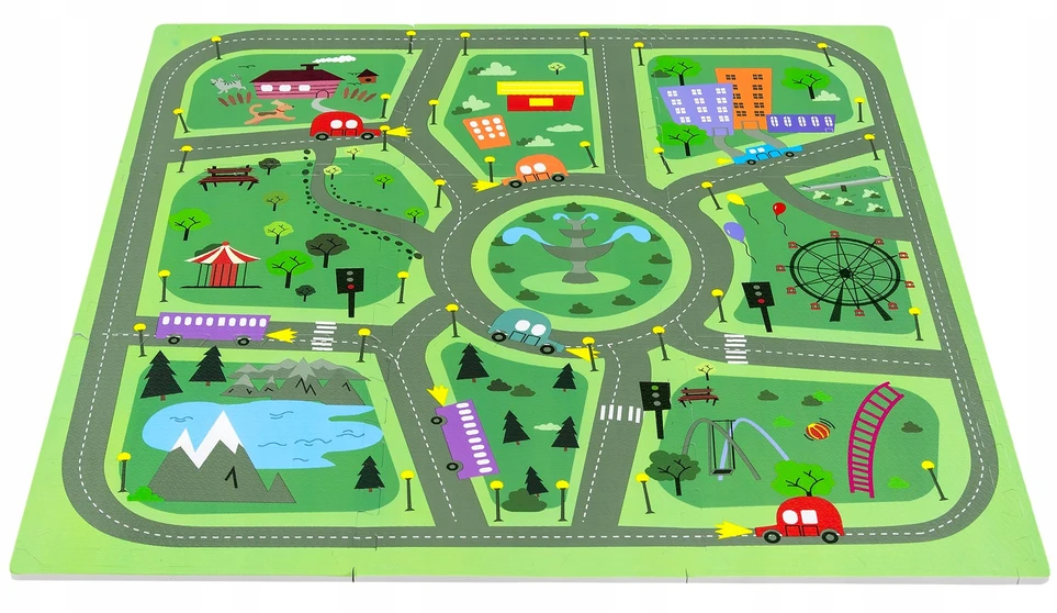 Humbi STOROSIOS PUTOLOS DĖLĖS PUTOLŲ GRINDŲ KILIMAS 90x90 URBAN ROADS CITY