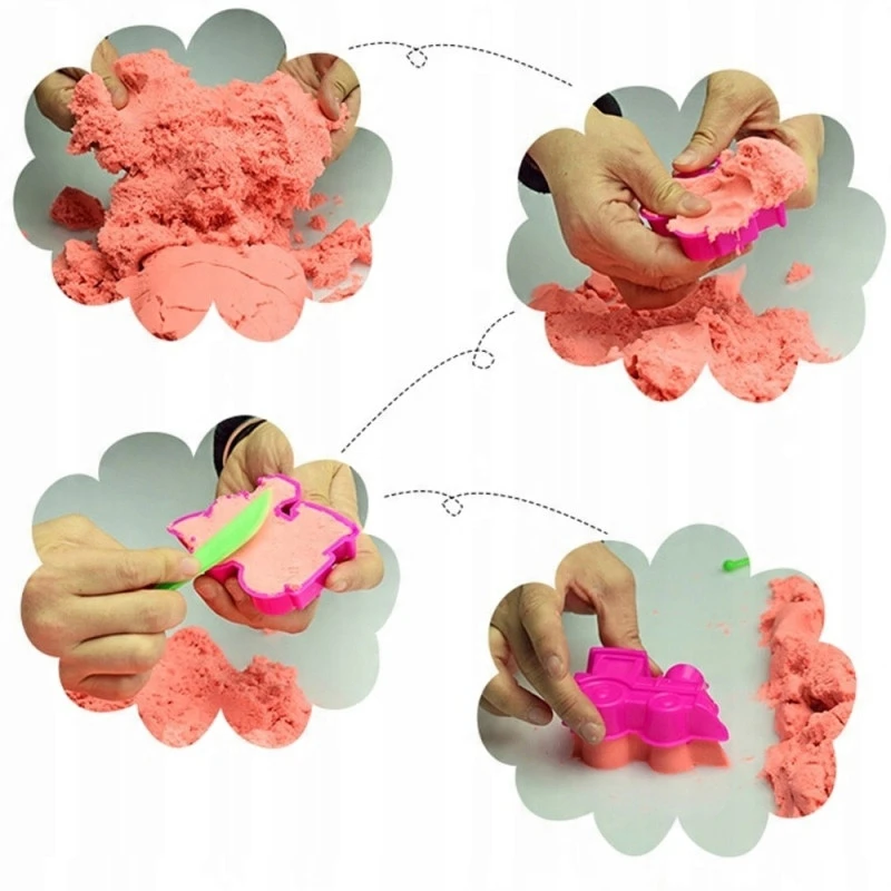 Hurtnet BASEINO SMĖLIŲ DĖŽĖ + KINETINIS SMĖLIS 3KG + 12 FORMŲ RINKINYS XXL DĖŽĖJE