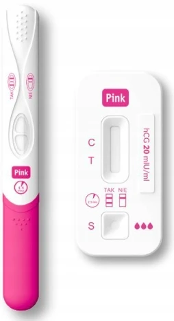 Hydrex Diagnostics Rožinis DUO nėštumo testas, plokštelė ir purkštukas, 2 vnt