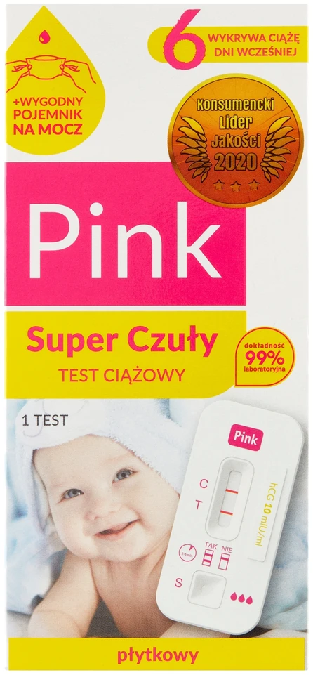 Hydrex Itin jautrus Rožinis plokštelės nėštumo testas