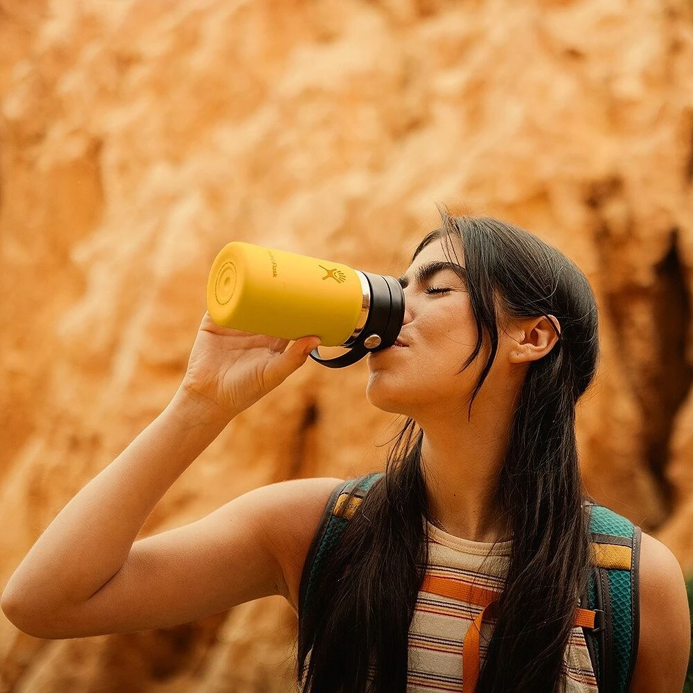 Hydro Flask termosas su plačiu, lanksčiu gurkšnelio dangteliu, juodas, 0,355 l
