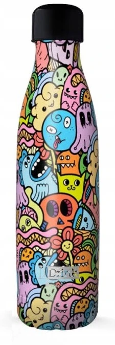 I Drink Spalvingas termo butelis gėrimams Coffee Tea Thermos 500ml Plieninis vandens butelis