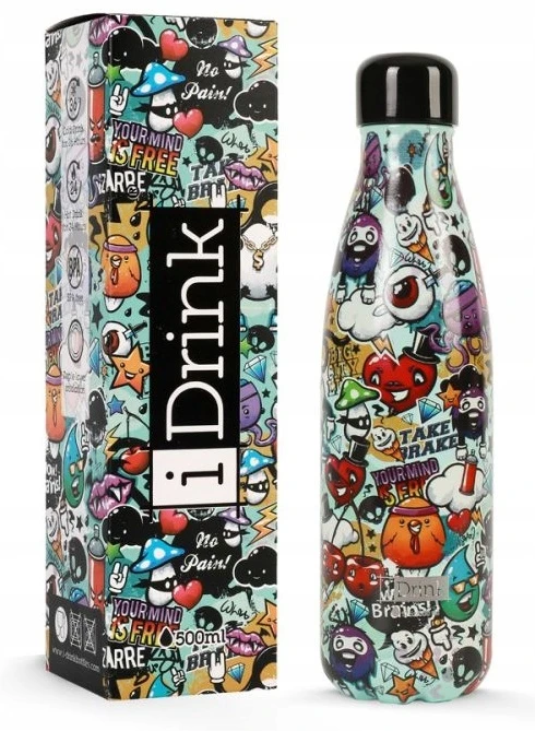 I Drink Termo gertuvė Itotal Graphitti, 500ml