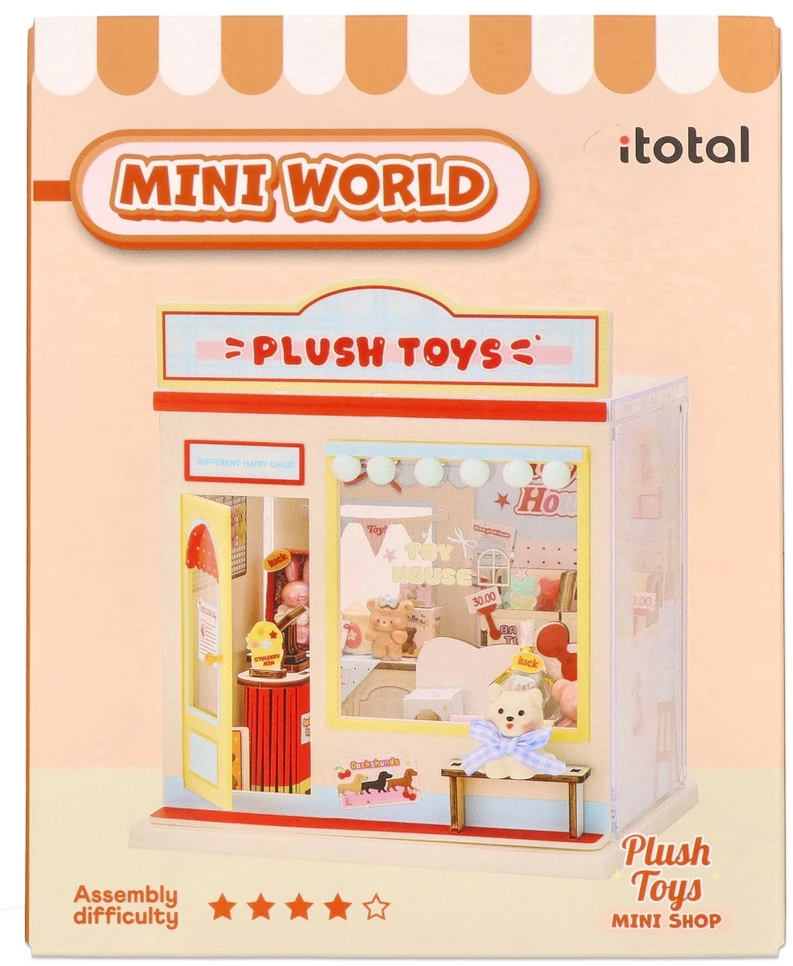 Itotal „I-total“ miniatiūrinė diorama, skirta kurti mini žaislų parduotuvės „pasidaryk pats“ rinkinį