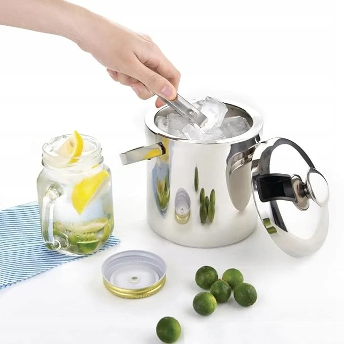 ICE CUBE BACKET TERMINIS LEDO KONTEINERIS 1,3L Aušintuvas + ŽYPLĖLIAI